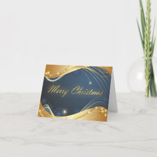Goldenes Weihnachtsmotiv mit blauem Hintergrund... Feiertagskarte