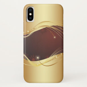 Goldenes Weihnachtsmotiv mit rotem Hintergrund... Case-Mate iPhone Hülle