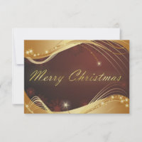 Goldenes Weihnachtsmotiv mit rotem Hintergrund