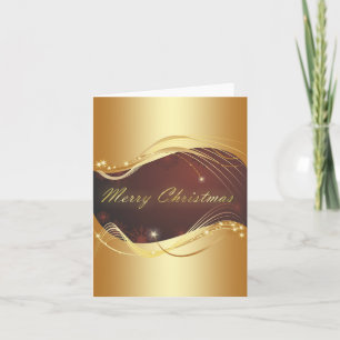 Goldenes Weihnachtsmotiv mit rotem Hintergrund Feiertagskarte