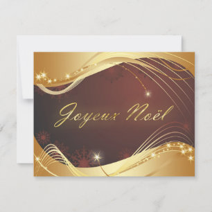 Goldenes Weihnachtsmotiv mit rotem Hintergrund... Feiertagskarte
