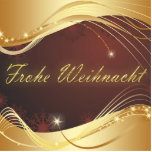 Goldenes Weihnachtsmotiv mit rotem Hintergrund Fotoskulptur Schlüsselanhänger<br><div class="desc">Goldenes Weihnachtsmotiv mit rotem Hintergrund...  ...  Auf vielen Schlüsselanhängern Weihnachtsgrüße auf Deutsch individualisieren</div>