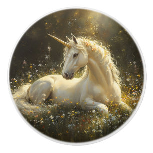 Goldenes Wiesen-Einhorn Keramikknauf