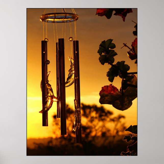 Goldenes Windchime-Poster Poster (Vorne)