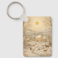 Goldenes Winterdorf Kirchenlandschaft