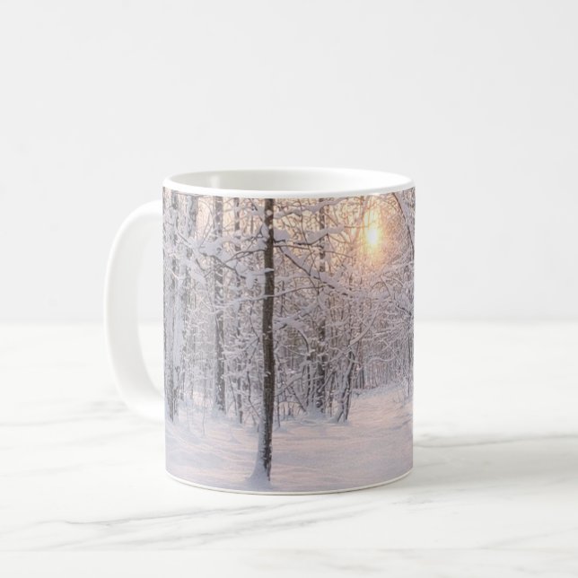Goldenes Winterlicht Kaffeetasse (Vorderseite Links)