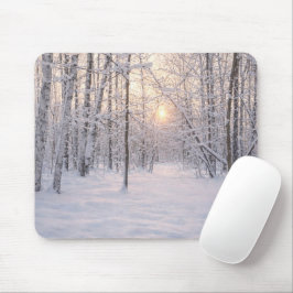 Goldenes Winterlicht Mousepad