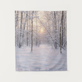 Goldenes Winterlicht Wandteppich