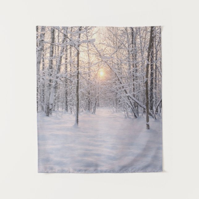 Goldenes Winterlicht Wandteppich (Vorderseite)