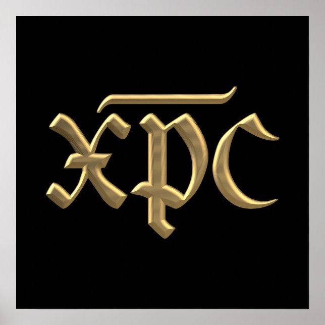 Goldenes XPC-Symbol "3-D" Poster (Vorne)