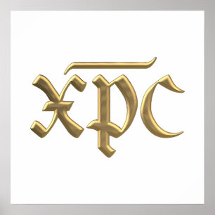 Goldenes XPC-Symbol "3-D" Poster