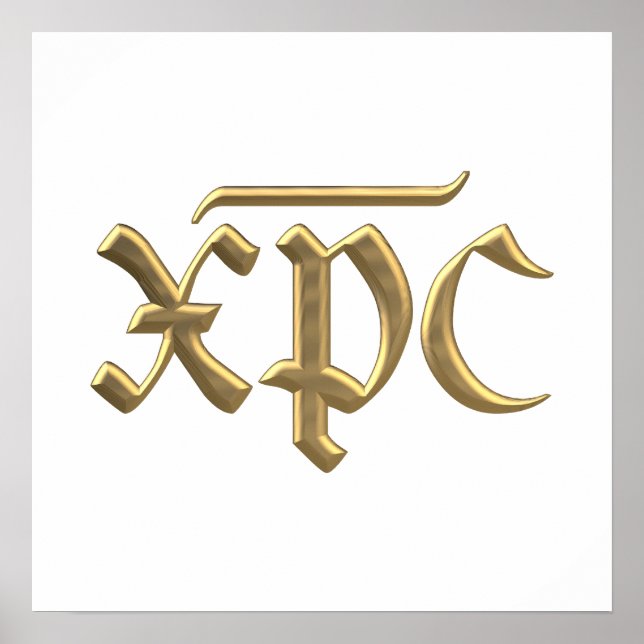 Goldenes XPC-Symbol "3-D" Poster (Vorne)