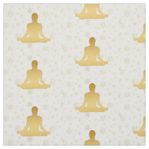Goldenes Yoga-Meditations-Gewebe Stoff