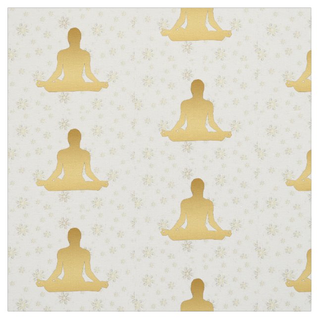 Goldenes Yoga-Meditations-Gewebe Stoff (Muster)