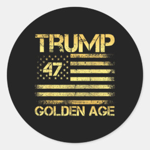 Goldenes Zeitalter 2025 US Trump - Goldenes Zeital Runder Aufkleber