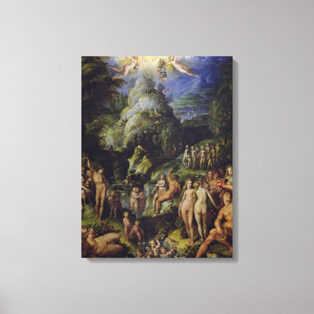 Goldenes Zeitalter, c.1570 (Öl auf Tafel) Leinwanddruck (Vorderseite)