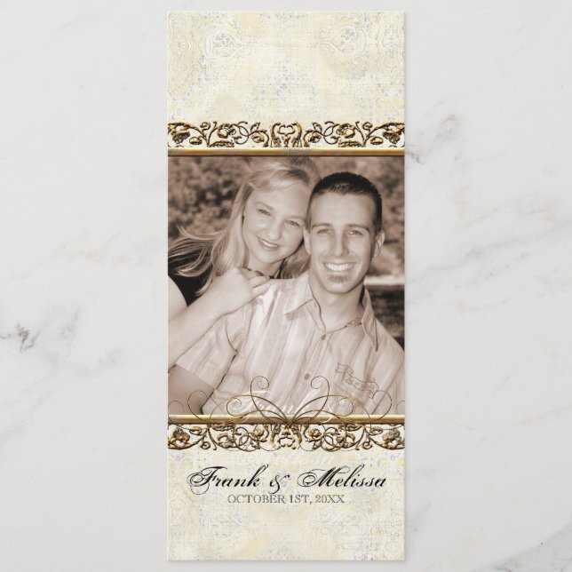 Goldenes Zeitalter der Elegance, Hochzeitsprogramm Programm (Vorderseite)