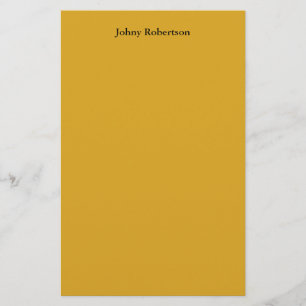 Goldenrod Color Schlicht Elegante Beruflich Modern Briefpapier