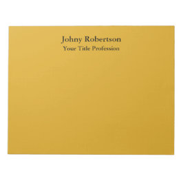 Goldenrod Color Schlicht Elegante Beruflich Modern Notizblock