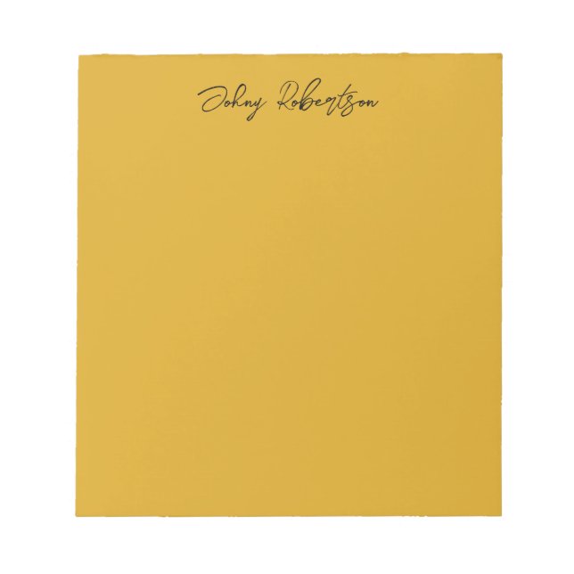 Goldenrod Color Schlicht Elegante Beruflich Modern Notizblock (Vorderseite)