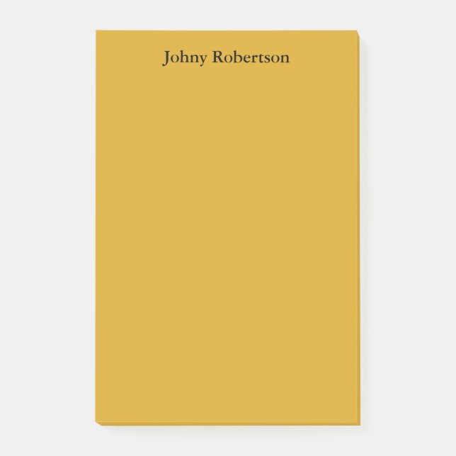 Goldenrod Color Schlicht Elegante Beruflich Modern Post-it Klebezettel (Vorderseite)