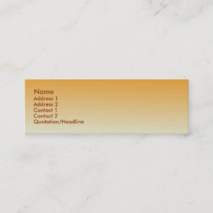 Goldenrod Metallic Business Card Mini Visitenkarte