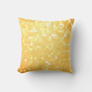 Goldenrod Pixels Pillow Kissen