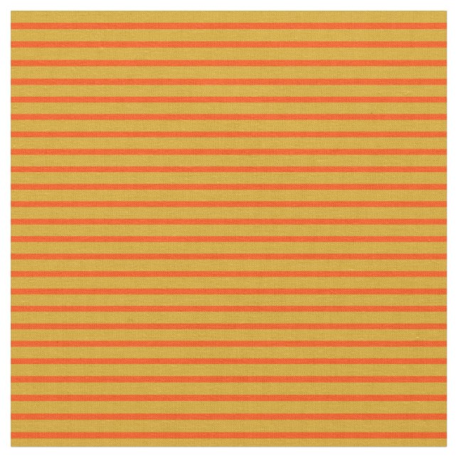 Goldenrod & Red Lines Stoff (Nahaufnahme)