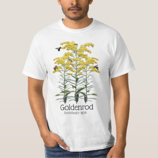 Goldenrod Solidago Bienen und Wasch T-Shirt