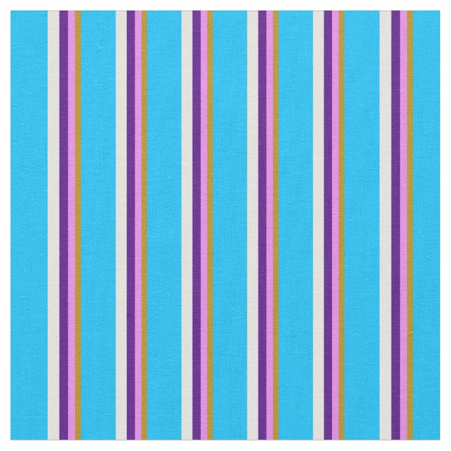 Goldenrod, Violet, Indigo, Light Cyan & Sky Blue Stoff (Nahaufnahme)