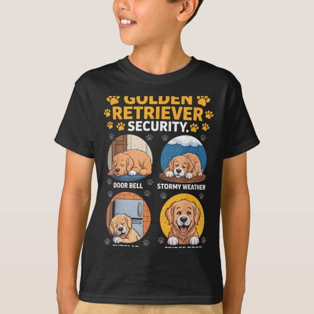 Goldens Tee Golden Retriever Security Funny  (Vorderseite)