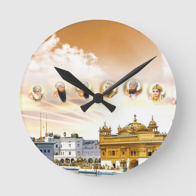 GOLDENTEMPEL MIT DEM SIKH GURUS RUNDE WANDUHR (Vorderseite)