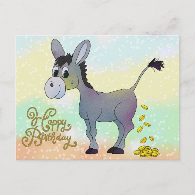 Goldesel Postkarte (Vorderseite)