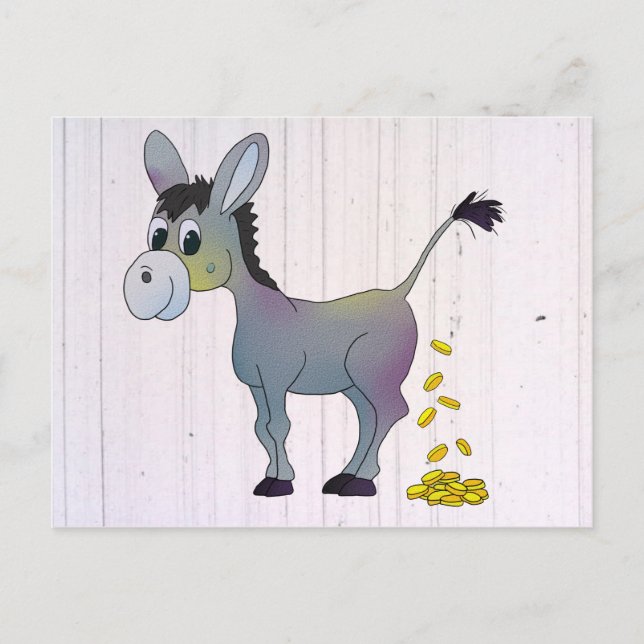 Goldesel Postkarte (Vorderseite)