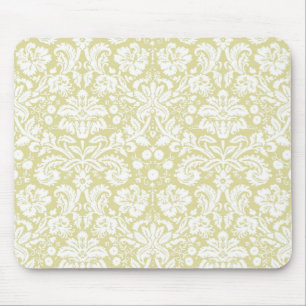 Goldextravaganter Blumendamast Mousepad