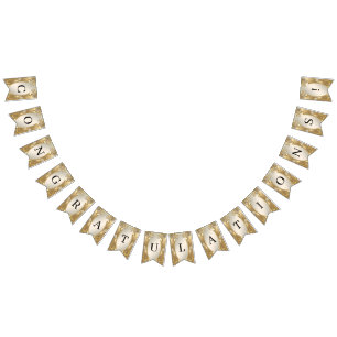 Goldfahne für Verzierte Blumenjagd Wimpelkette