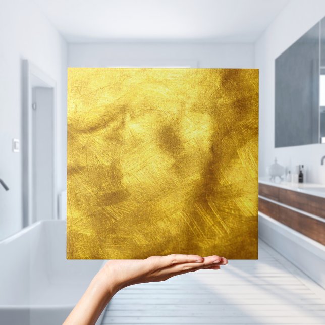 Goldfarbe Fliese (gold tile with modern golden paint effect)