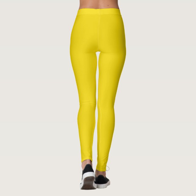 Goldfarbe Moderne Elegante Glamour Beliebt Leggings (Rückseite)