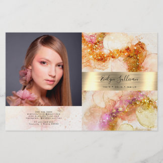 goldfarbene Aquarellfolie Imitat