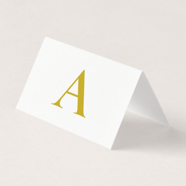 Goldfarbene benutzerdefinierte Monogramm-Anfangsbu (Vorderseite)