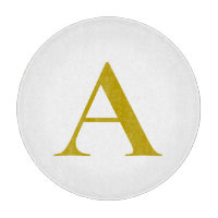 Goldfarbene benutzerdefinierte Monogramm Anfangsbu