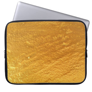 Goldfarbene Betonwandstrukturabstract, alt, Laptopschutzhülle
