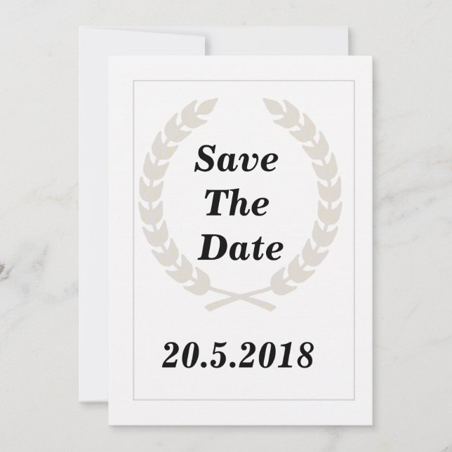 goldfarbene Blume Save the Date (Vorderseite)