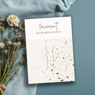 Goldfarbene Button-Kollektion Visitenkarte