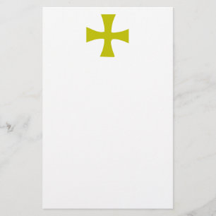 Goldfarbene byzantinische Kreuz Briefpapier