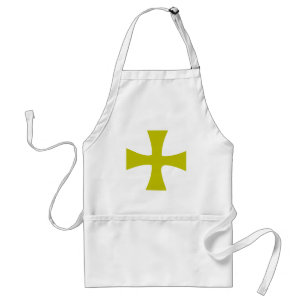 Goldfarbene byzantinische Kreuz Schürze