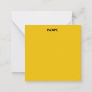 Goldfarbene eigene Name Minimalist Modern Schlicht Mitteilungskarte
