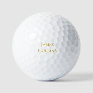 Goldfarbene einfache minimalistische professionell golfball
