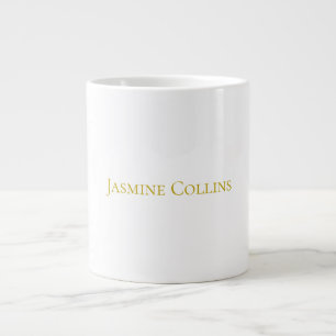 Goldfarbene einfache minimalistische professionell Jumbo-Tasse