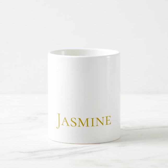 Goldfarbene einfache minimalistische professionell kaffeetasse (Mittel)